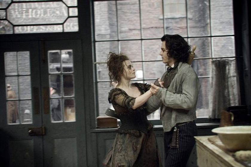 Johnny Depp y Helena Bonham Carter en Sweeney Todd. El barbero diabólico de la calle Fleet