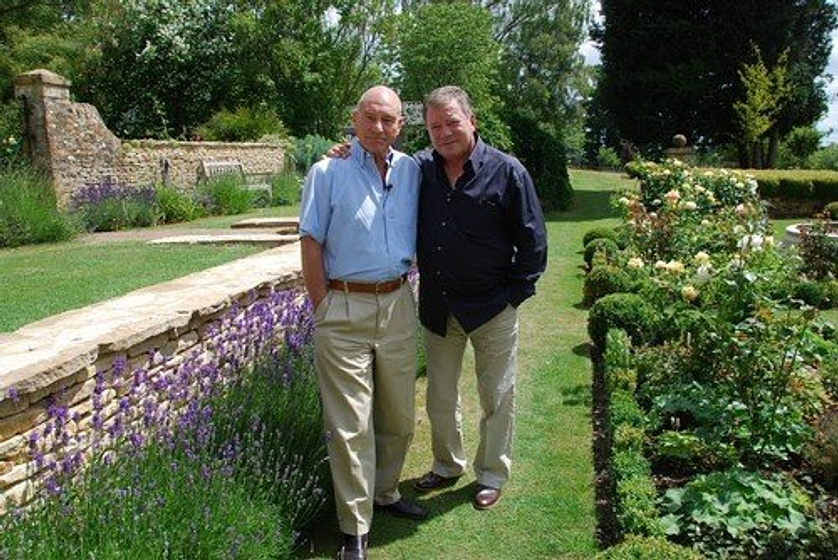 William Shatner y Patrick Stewart en The Captains