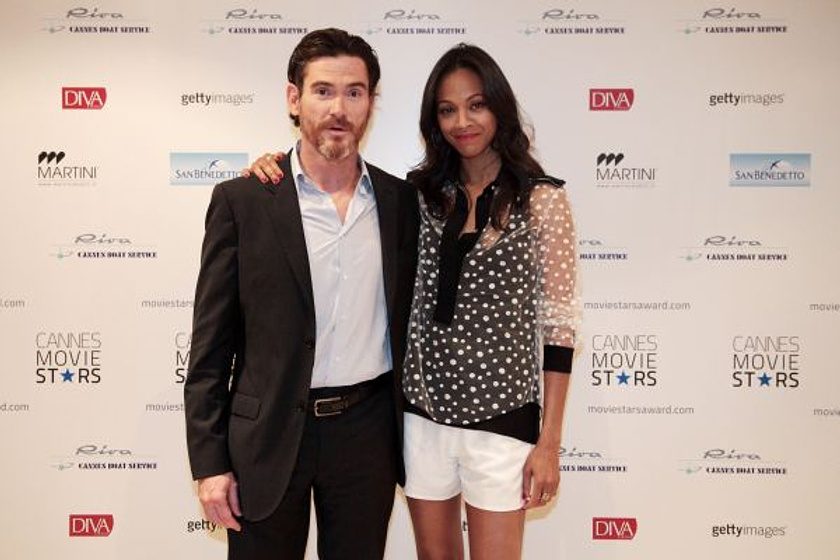 Zoe Saldana y Billy Crudup en Lazos de sangre (Cannes. Mayo 2013)