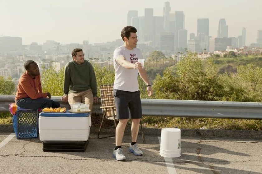 Max Greenfield y Lamorne Morris en New Girl