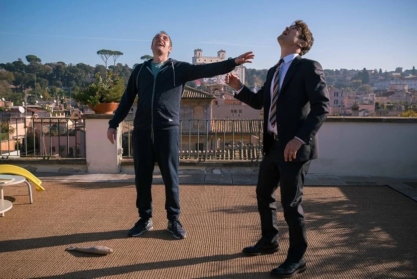 Valerio Mastandrea y Riccardo Scamarcio en euforia