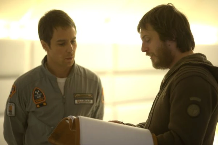 Sam Rockwell y Duncan Jones en moon
