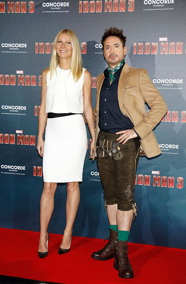 Gwyneth Paltrow y Robert Downey Jr. en Iron Man 3 (Photocall en Munich. Abril 2013)