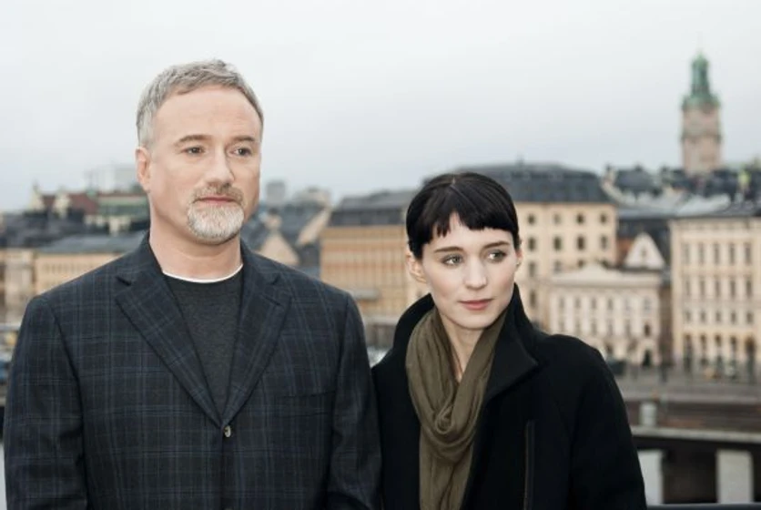 David Fincher y Rooney Mara en Los Hombres que no Amaban a las Mujeres (Photocall en Estocolmo. Noviembre 2011)