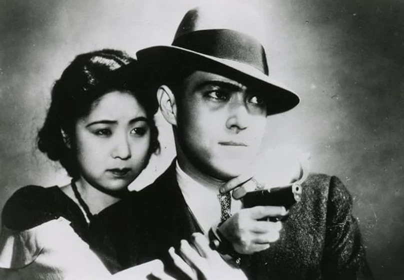 Kinuyo Tanaka y Joji Oka en una-mujer-fuera-de-la-ley