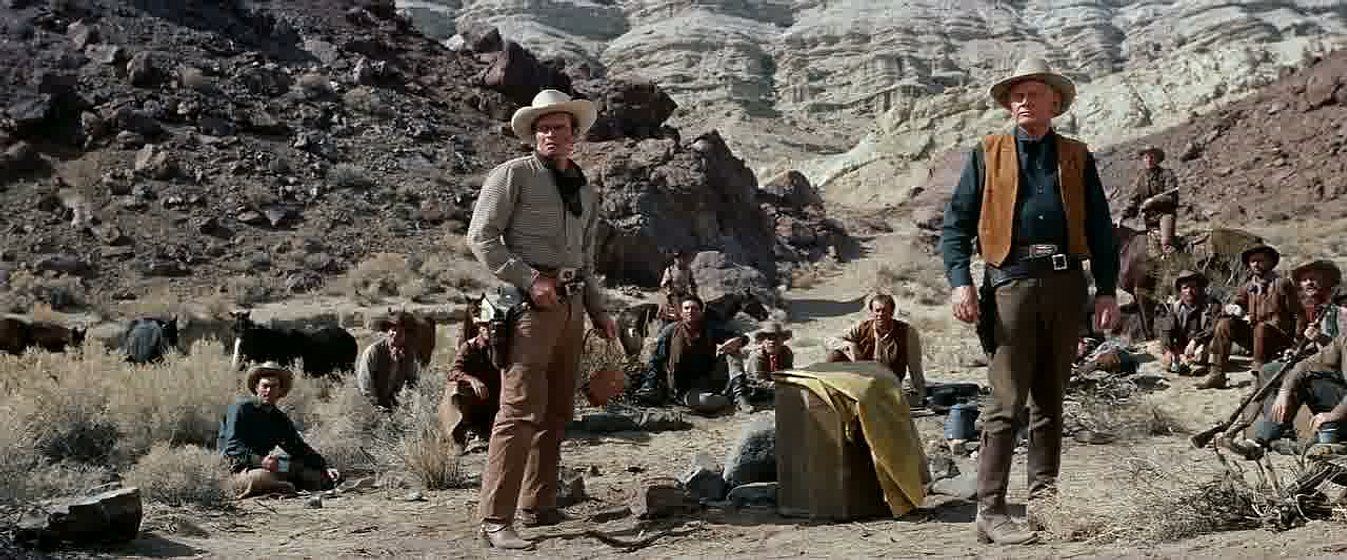 Charlton Heston y Charles Bickford en Horizontes de Grandeza