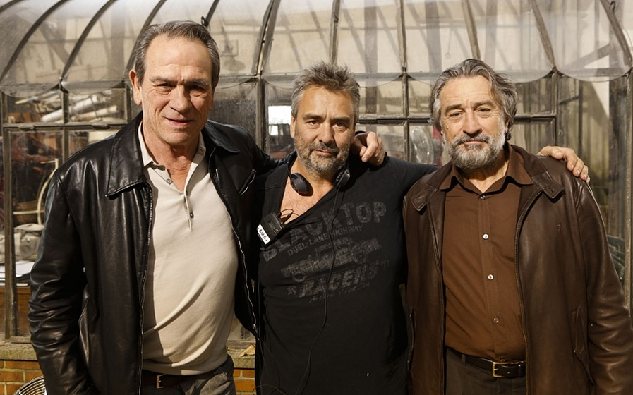 Robert De Niro, Luc Besson y Tommy Lee Jones en Malavita