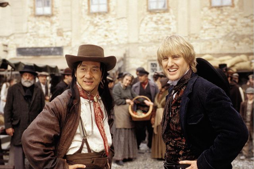 Jackie Chan y Owen Wilson en Los Rebeldes de Shanghai