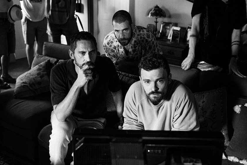 Paco León, Adam Jezierski y Raúl Tejón en Uno Equis Dos (Rodaje)