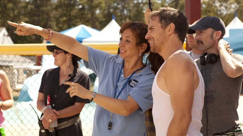 Sam Rockwell, Maya Rudolph y Jim Rash en el-camino-de-vuelta