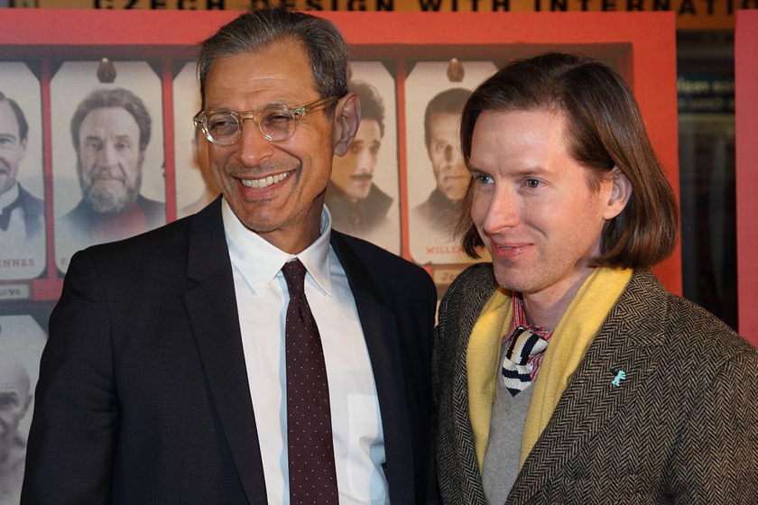 Jeff Goldblum y Wes Anderson en El Gran Hotel Budapest (Premiere en Praga. 2014)