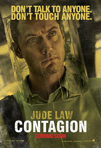 Jude Law en Contagio (Poster promocional)