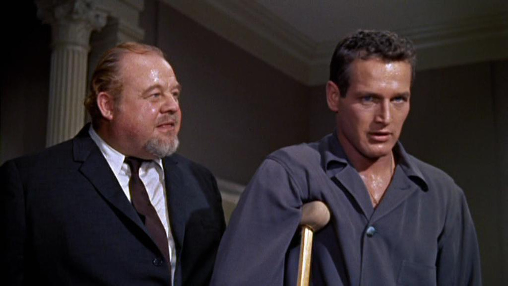 Paul Newman y Burl Ives en La Gata Sobre el Tejado de Zinc