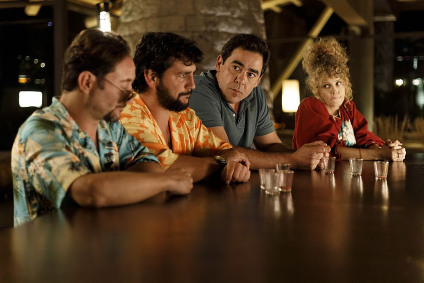 Fran Perea, Carlos Santos, Pablo Chiapella y Esther Acebo en De perdidos a Río