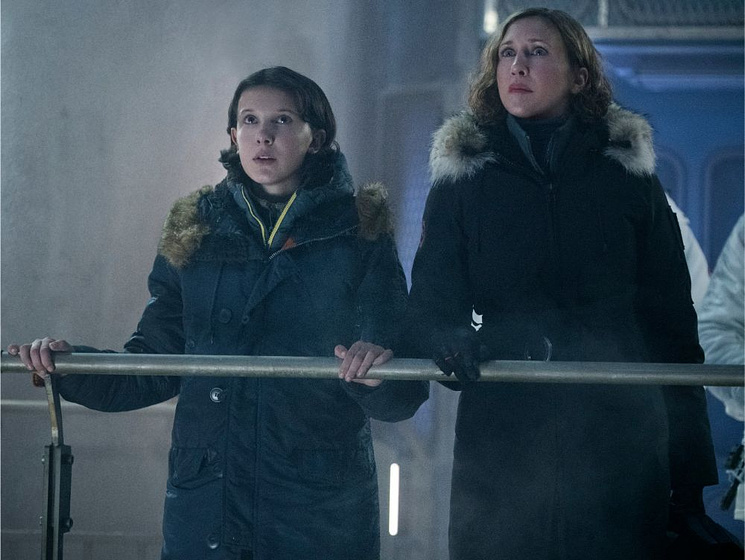 Vera Farmiga y Millie Bobby Brown en Godzilla. Rey de los Monstruos
