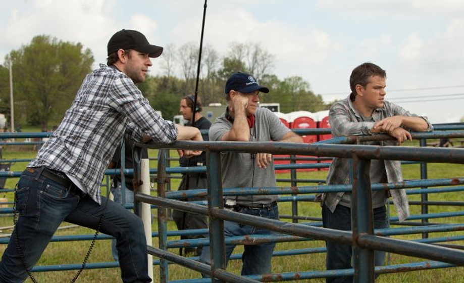 Matt Damon, Gus Van Sant y John Krasinski en Tierra Prometida