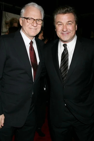 Steve Martin y Alec Baldwin en No es tan fácil (Premiere en New York. Diciembre 2009)