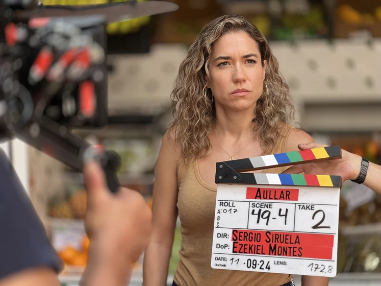 Elena Martínez en Aullar (Rodaje)