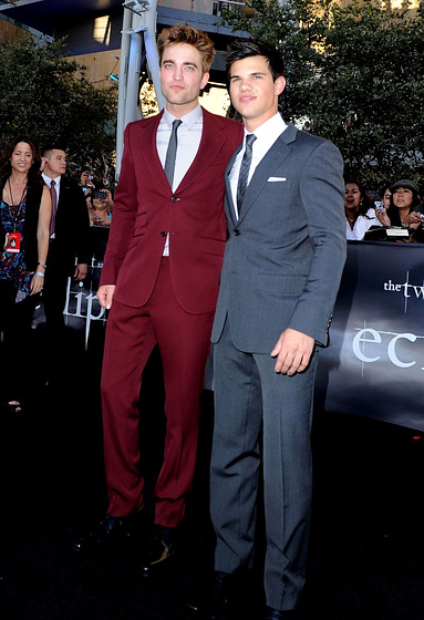 Robert Pattinson y Taylor Lautner en La saga Crepúsculo: Eclipse (Premiere Los Ángeles)