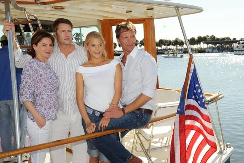 Bruno Eyron, Eva-Maria Grein von Friedl, Patrik Fichte y Gisa Zach en Luna de miel en Florida (Rumbo al Paraíso)