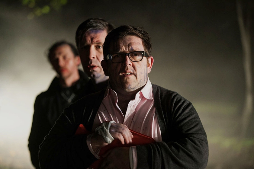 Paddy Considine, Simon Pegg y Nick Frost en Bienvenidos al fin del mundo