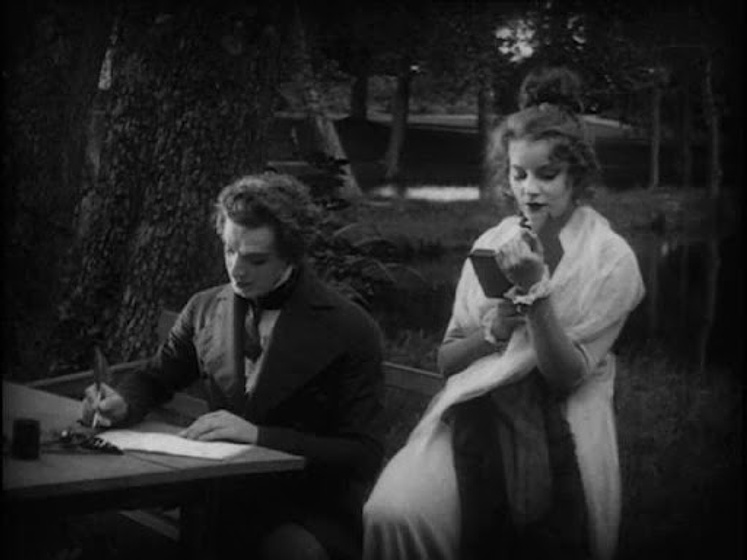 Greta Garbo y Lars Hanson en La Saga de Gösta Berling
