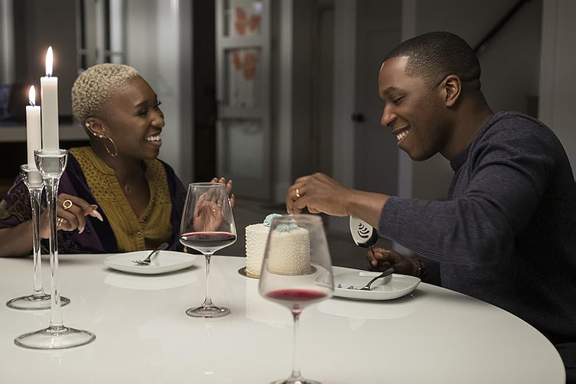 Leslie Odom Jr. y Cynthia Erivo en needle-in-a-timestack