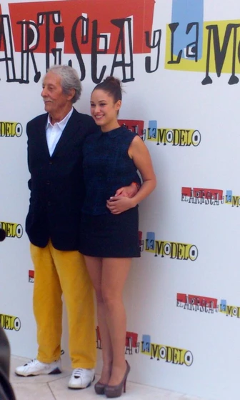 Jean Rochefort y Aida Folch en el-artista-y-la-modelo (Photocall en Madrid. Septiembre 2012)