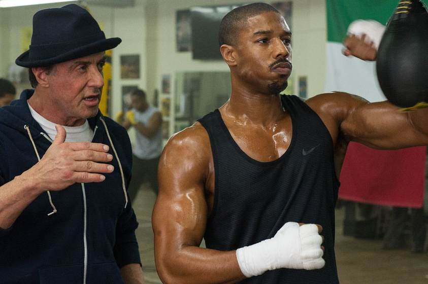 Sylvester Stallone y Michael B. Jordan en Creed. La Leyenda de Rocky
