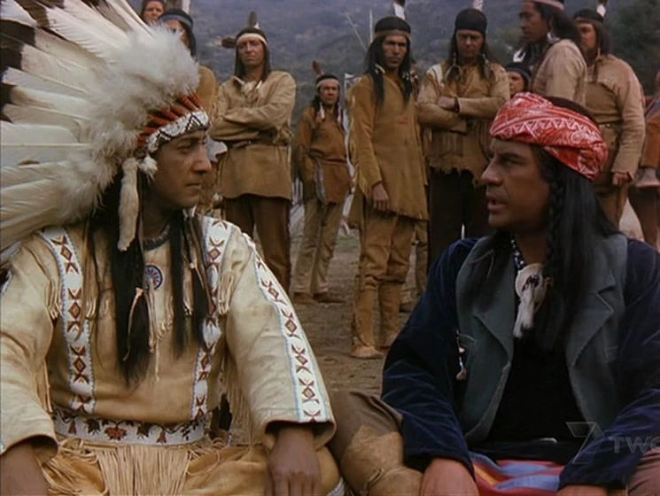 John Hodiak y Rodd Redwing en la-conquista-de-cochise
