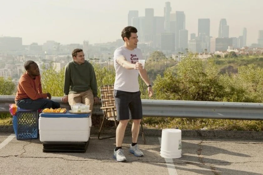 Max Greenfield y Lamorne Morris en New Girl