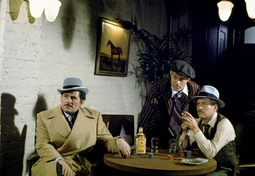 Robert Redford, Paul Newman y Robert Shaw en El Golpe