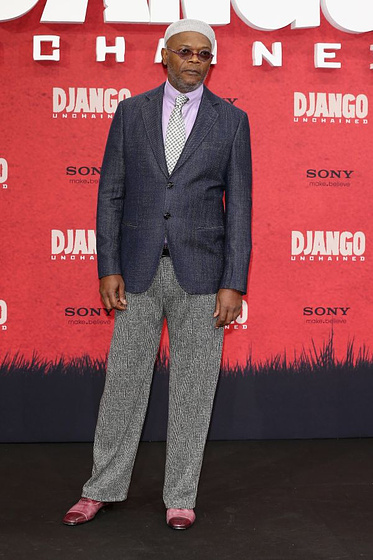 Samuel L. Jackson en Django Desencadenado (Premiere en Berlin. Enero 2013)