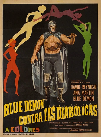 Poster de Blue Demon contra las diabólicas