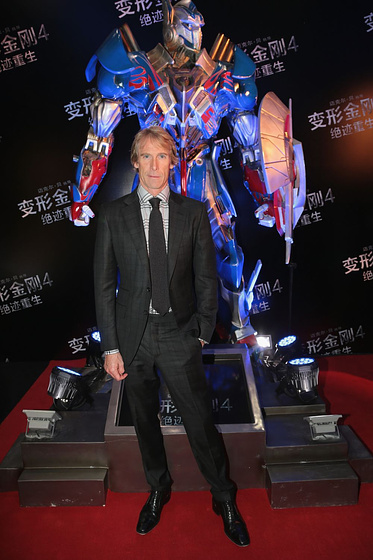 Michael Bay en Transformers: La Era de la Extinción (Premiere en Beijing. Junio 2014)