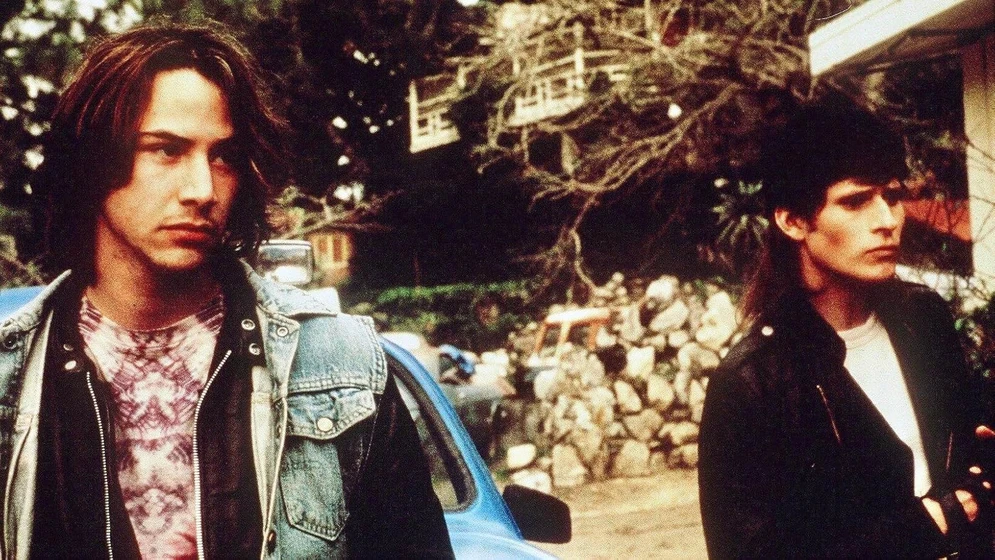 Keanu Reeves y Crispin Glover en instinto-sadico