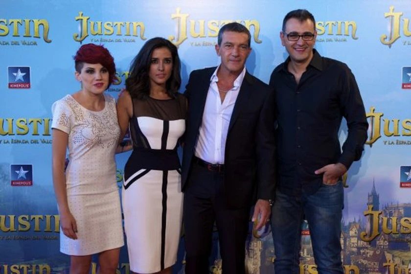 Antonio Banderas, Inma Cuesta, Manuel Sicilia y Angy en justin-y-la-espada-del-valor (Premiere en Madrid. Septiembre 2013)