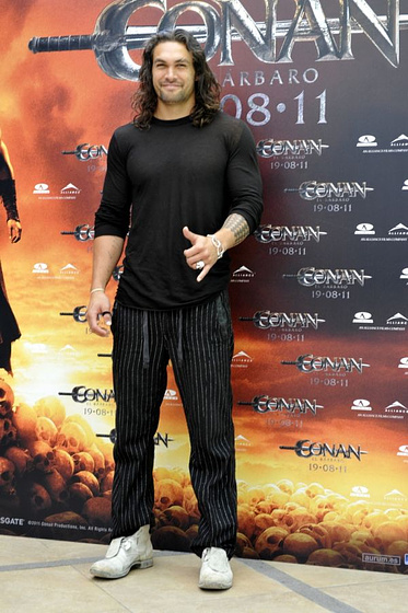 Jason Momoa en Conan el Bárbaro (Photocall en Madrid. Agosto 2011)