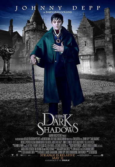 Johnny Depp en Sombras tenebrosas (Poster promocional)