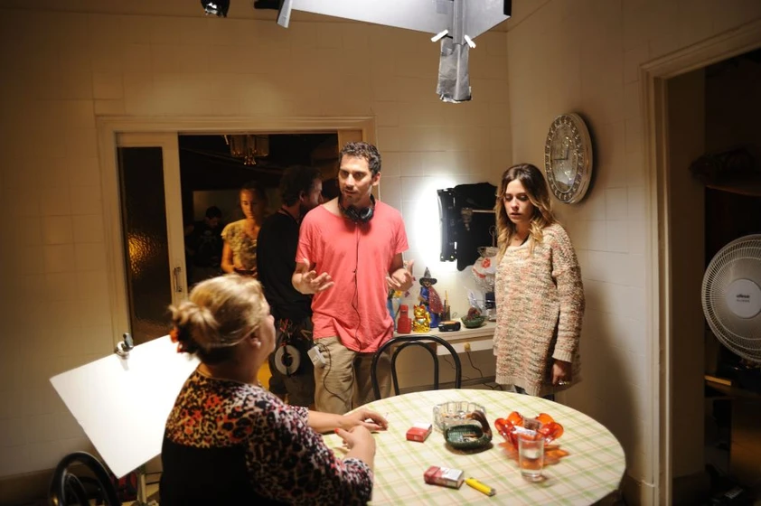 Paco León, María León y Carmina Barrios en carmina-y-amen (Foto rodaje)