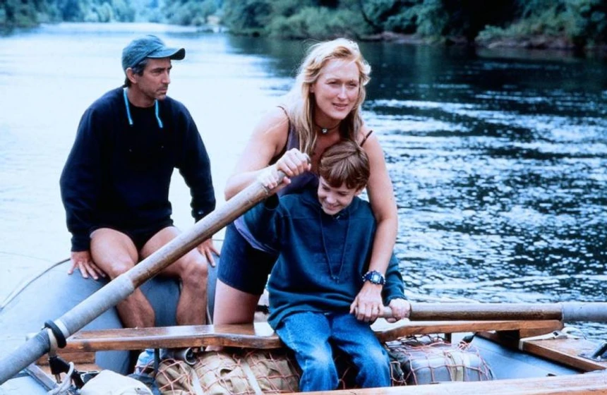 Meryl Streep, David Strathairn y Joseph Mazzello en rio-salvaje