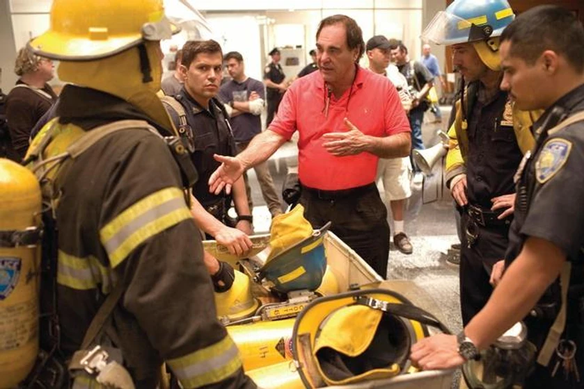 Oliver Stone en world-trade-center (Durante el rodaje)
