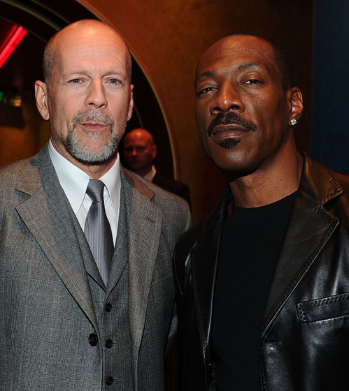Bruce Willis y Eddie Murphy en Prince of Persia: Las arenas del tiempo (Premiere en Los Angeles. Mayo 2010)