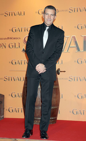 Antonio Banderas en El Gato con Botas (Premiere en Italia. Noviembre 2011)