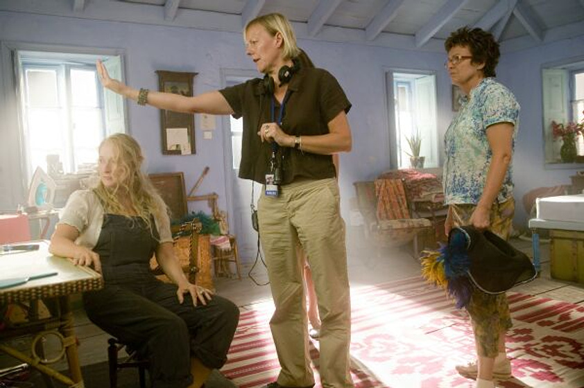 Julie Walters, Meryl Streep y Phyllida Lloyd en Mamma Mia!