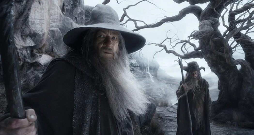 Ian McKellen y Sylvester McCoy en El Hobbit: La Desolación de Smaug