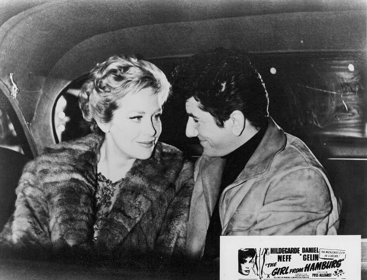 Daniel Gélin y Hildegard Knef en La fille de Hambourg