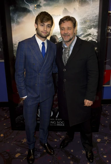 Russell Crowe y Douglas Booth en Noé (Evento Fan en Cardiff. Marzo 2014)