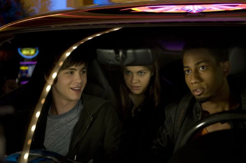 Brandon T. Jackson, Logan Lerman y Alexandra Daddario en percy-jackson-y-el-ladron-del-rayo