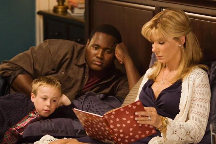 Sandra Bullock, Jae Head y Quinton Aaron en the-blind-side-un-sueno-posible